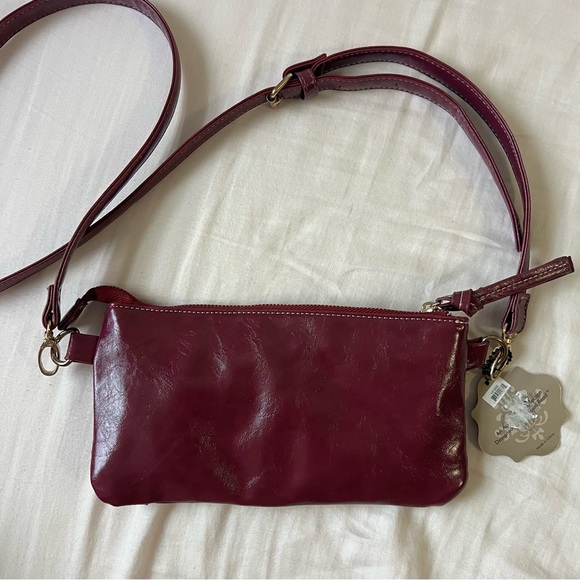 NWT Cocoa + Carmen plum crossbody/clutch 10x5.5 - Picture 2 of 7